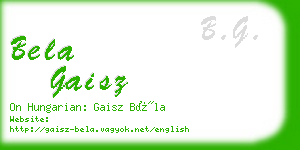 bela gaisz business card